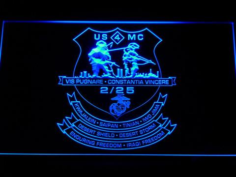US Marine Corps 2nd Battalion 25th Marines LED Neon Sign